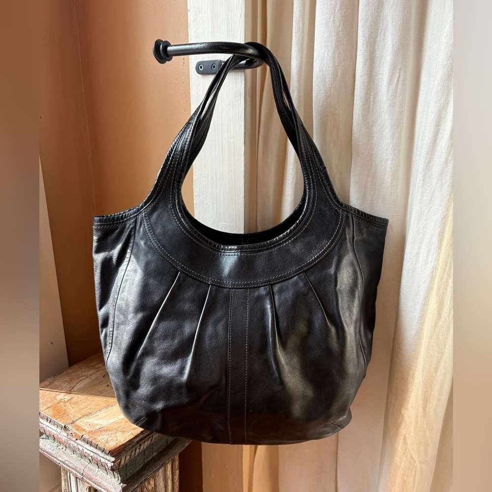 Vintage Coach XL Ergo Pleated Tote Tattersall Interior